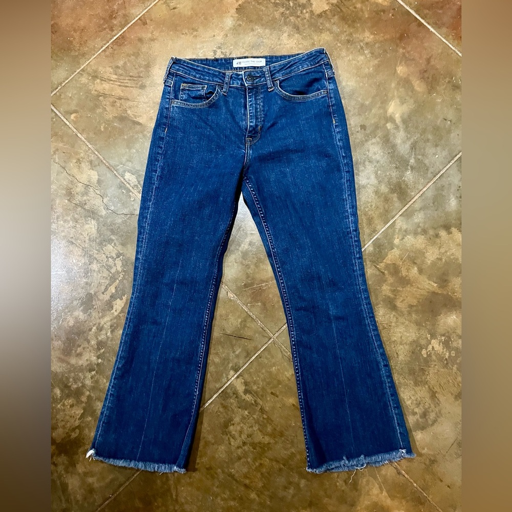 H&M Close the Loop Cropped Kick Flare Jeans